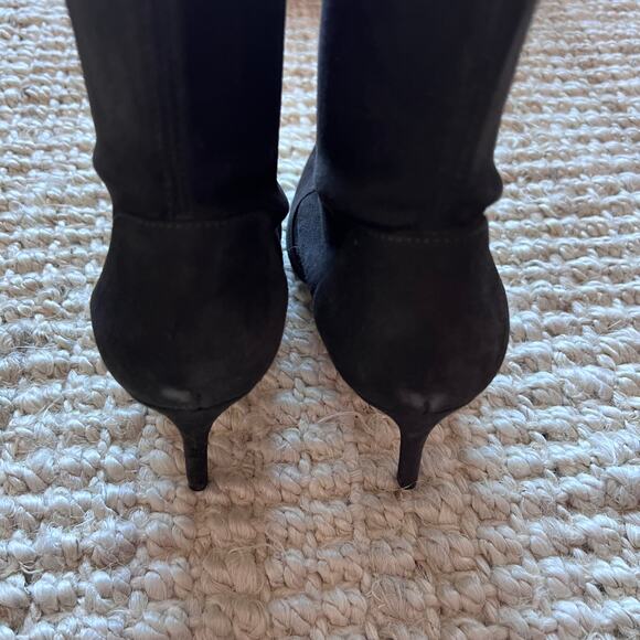 Stuart Weitzman 85 stretch bootie Brown Suede Sz 7.5B - Picture 7 of 7